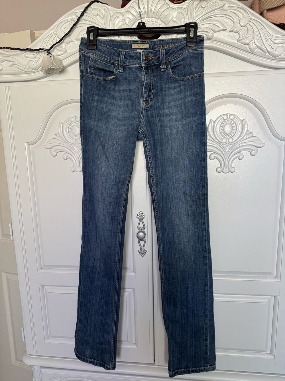 Burberry Straight-Leg Women’s Jeans - Dark Blue Wash